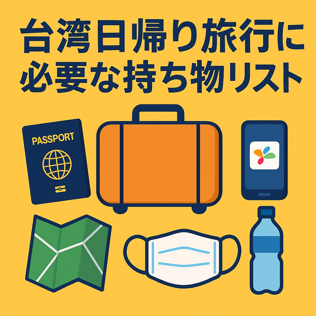 台湾日帰り旅行に必要な持ち物リスト【必携アイテム完全ガイド】